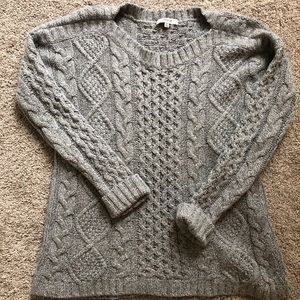 Madewell Cable Knit Sweater-Gray